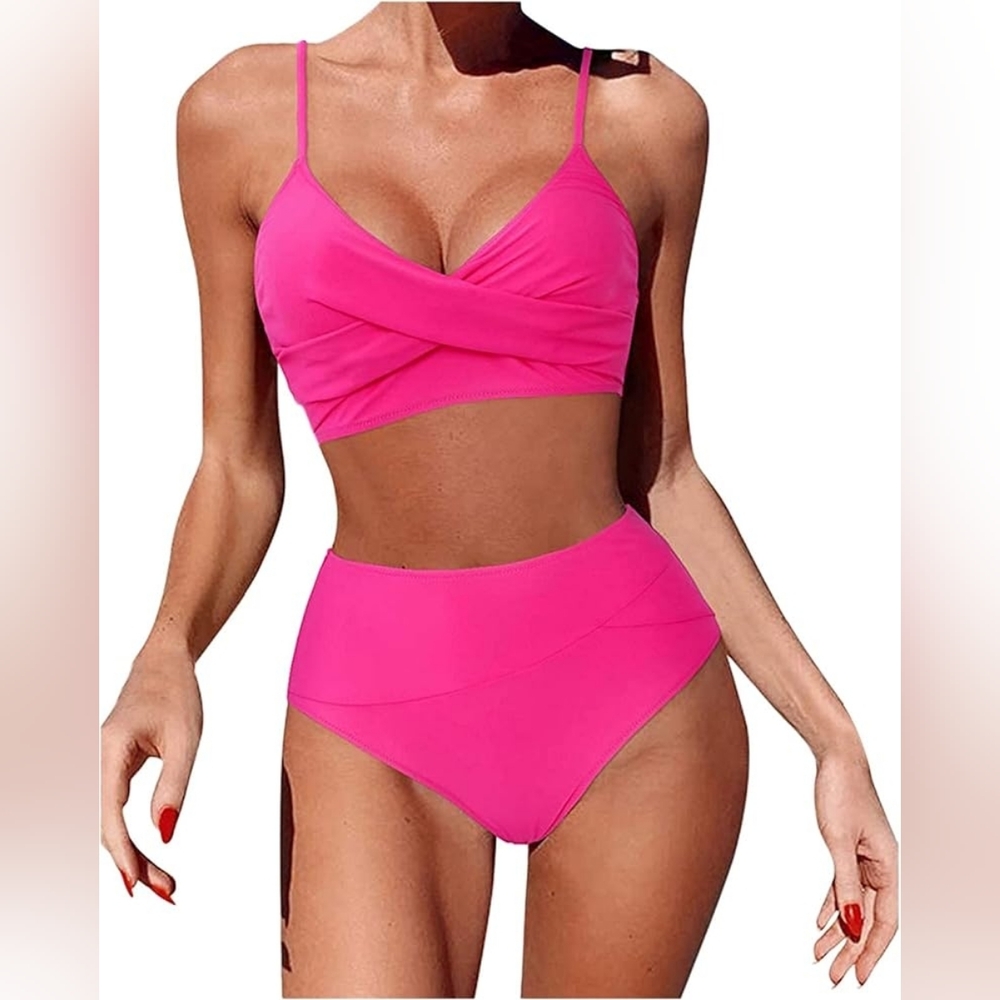 New Bright Pink Bikini Set Sz XL